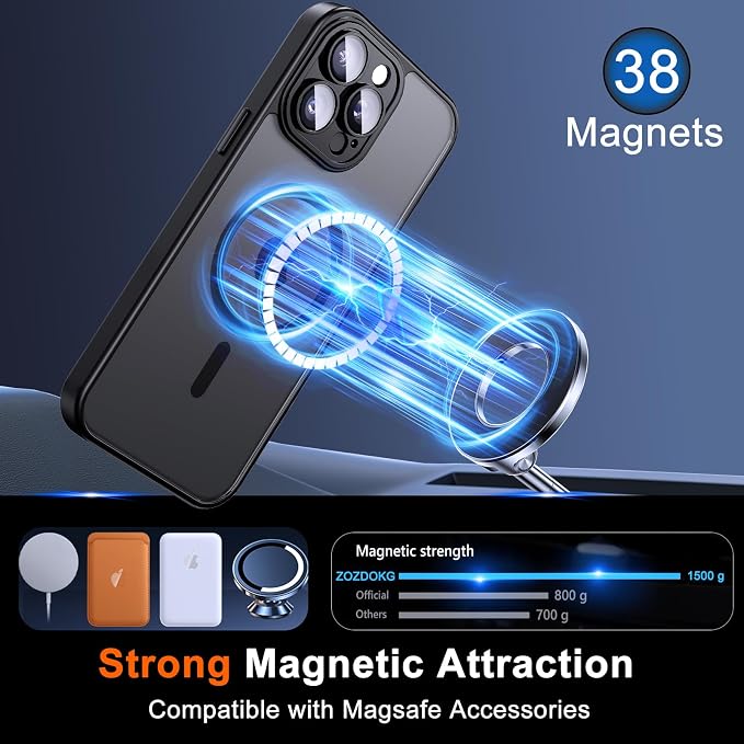 for iPhone 15 Pro Case with Privacy Screen Protector and Camera Protection - Image 3