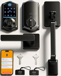 Veise VE017-D Smart Fingerprint Front Door Lock Set, App Control, 8-in-1 by Veise