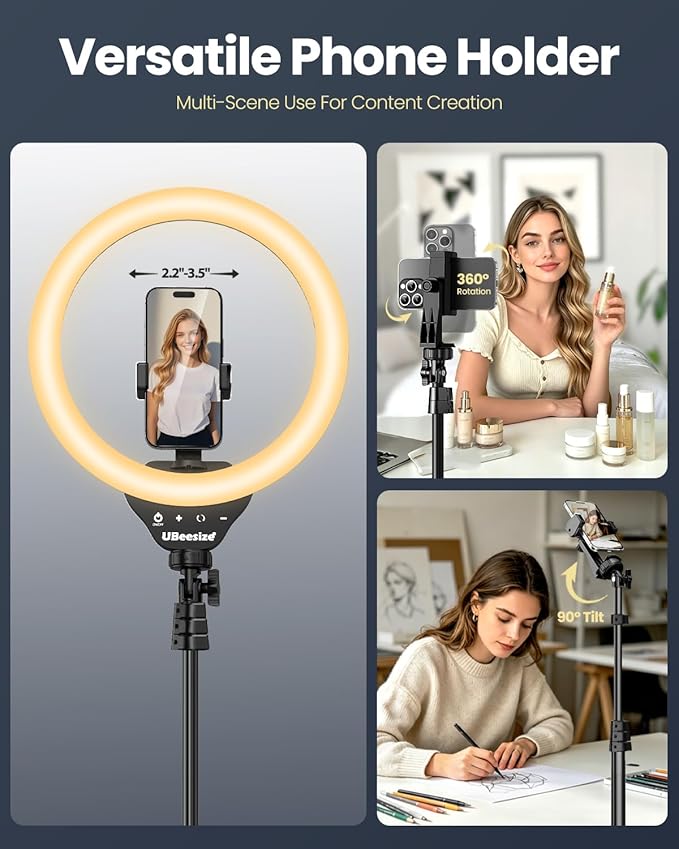 UBeesize 12'' LED Ring Light - Image 6