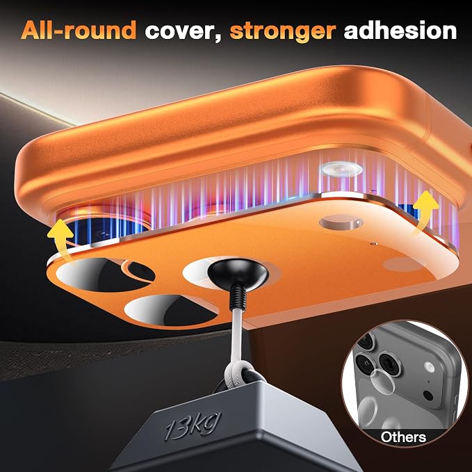 YWXTW [0 Bubbles for iPhone 17 Pro Camera Lens Protector, Full Coverage - Image 4