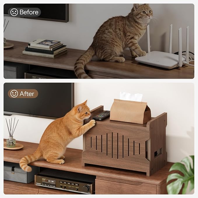 HOOBRO Wi-Fi Router Box Hider, WiFi Router Storage Box - Image 5