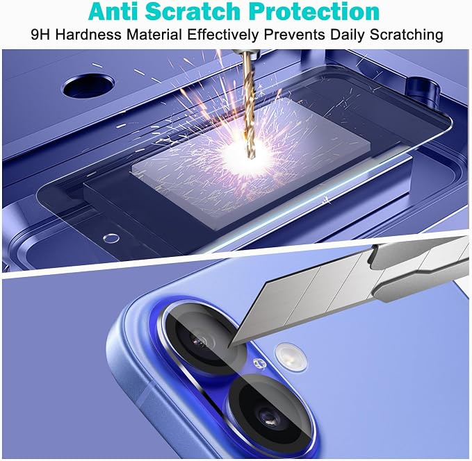 PEHAEL 3+3 Pack for iPhone 16 Plus Privacy Screen Protector - Image 6