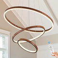Modern LED Chandelier Dimmable 3 Ring Pendant Light by LUMIFLYModernChandelier