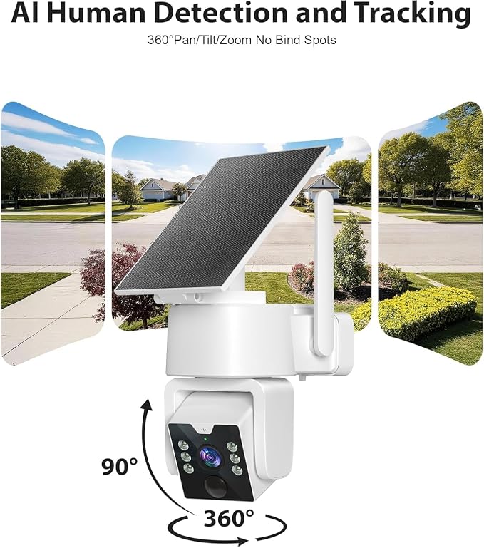 5G & 2.4G Wi-Fi Outdoor Camera Wireless, Solar Security Cameras Wireless Outdoor - Image 4