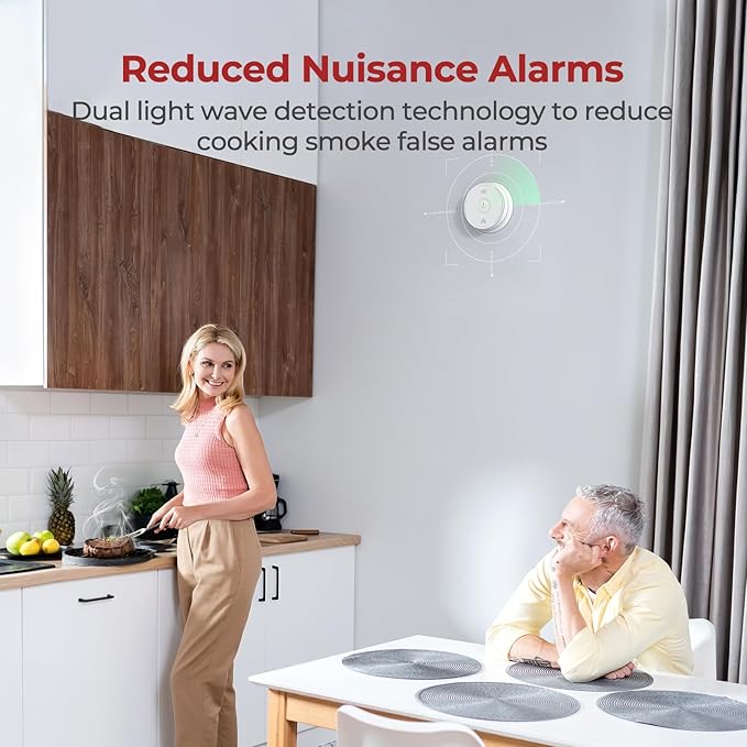 Smoke Detector Carbon Monoxide Detector Combo 10 Year Battery - Image 6