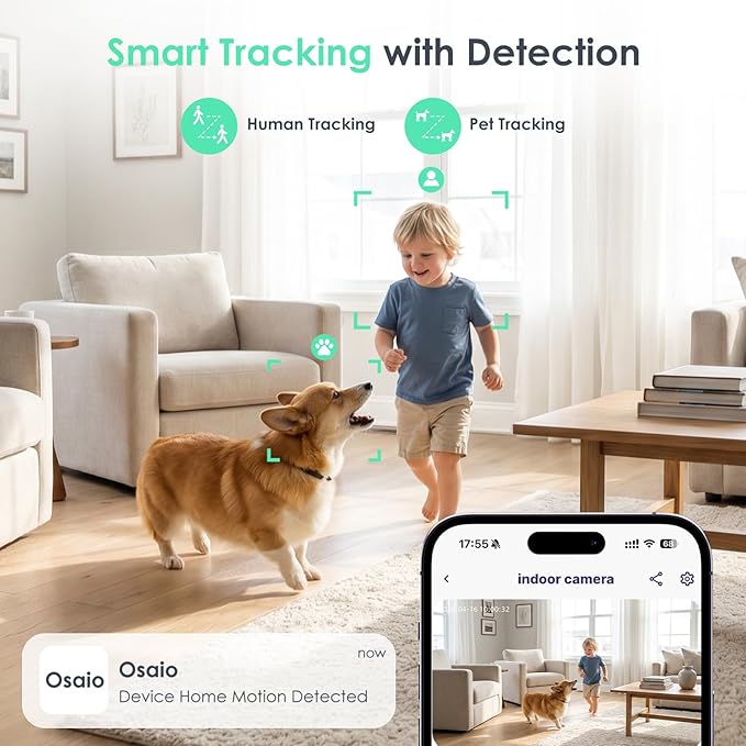 YOTON Indoor Security Camera, 2K 360° WiFi Baby Monitor & Pet Camera - Image 5