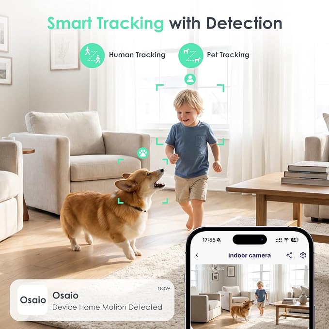 YOTON Indoor Security Camera 4pcs, 2K 360 Wi-Fi Baby Monitor & Pet Camera - Image 5