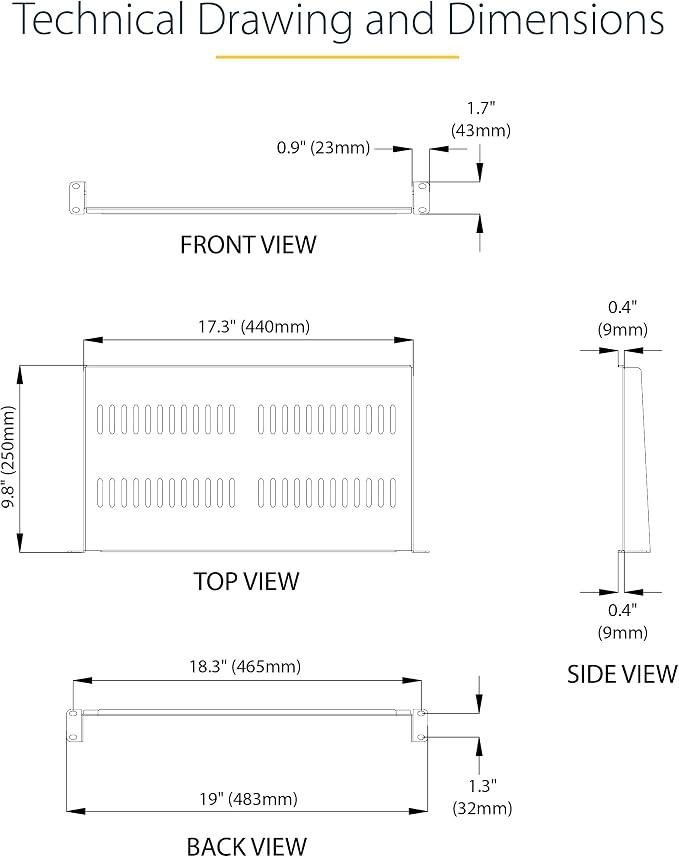 StarTech.com 1U Server Rack Shelf - Image 7