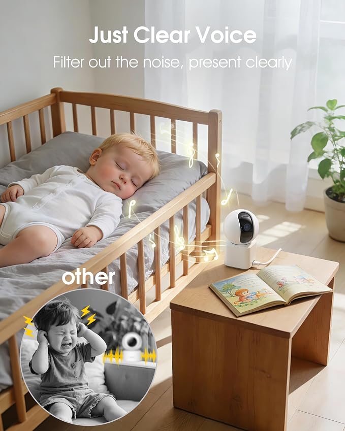 ARCCTV Dual Lens Indoor Security Camera, 2.5K WiFi 6 Pet Camera - Image 3