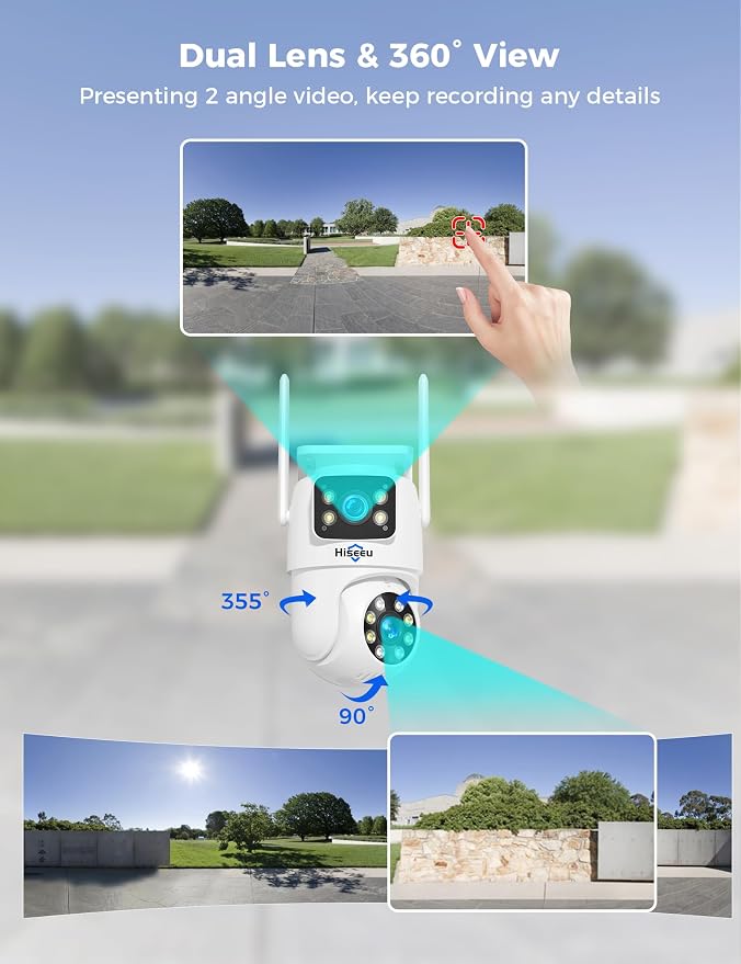Hiseeu Wireless Security Cameras Outdoor, 5G & 2.4G WiFi Pro, Wireless Home - Image 3