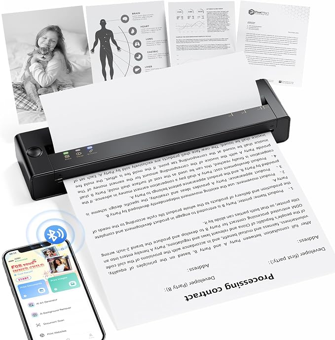 TATTMUSE Inkless Portable Printers Wireless by TATTMUSE