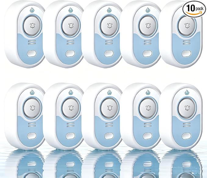 Water Leak Detector with Loud Alarm, 100dB Siren & LED Flash, Water Sensor Alarm by VETOUCH