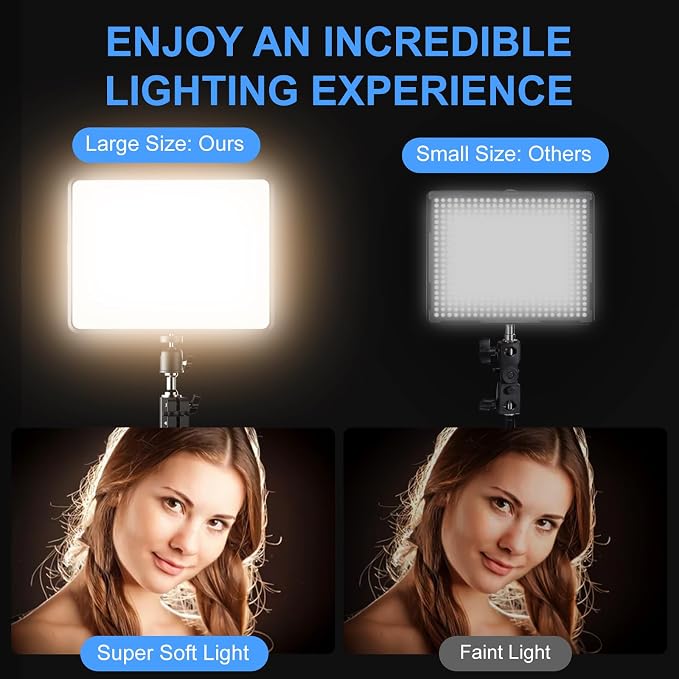 ALTSON 2 Packs Video Light Kit, LED Studio Light, 2700-6500K Dimmable - Image 4