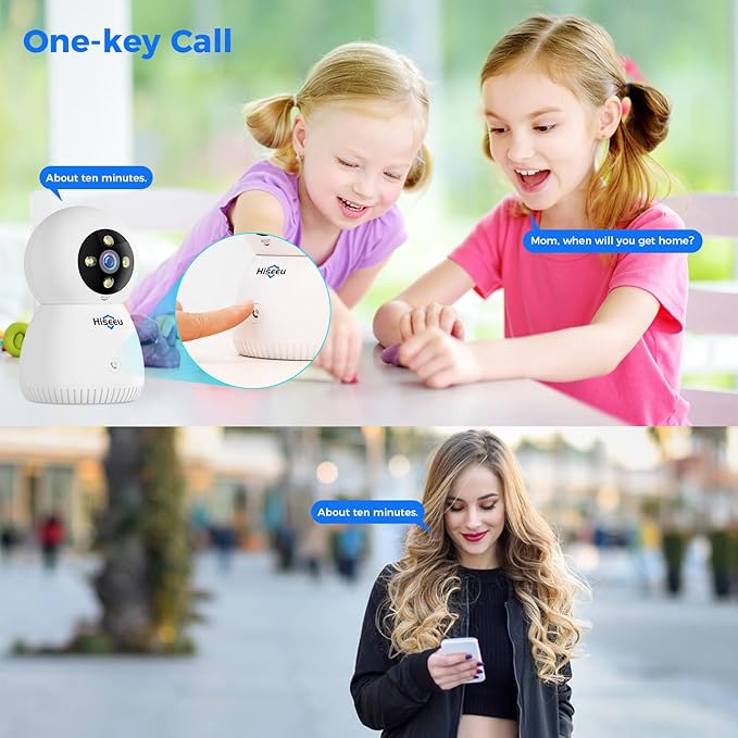 Hiseeu Indoor Security Camera, 2.4G/5G 5MP Baby Monitor Pet Camera - Image 3