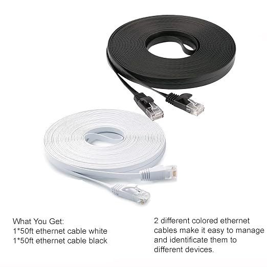 DAYEDZ Cat 6 Ethernet Cable 50ft 2 Pack LAN Cable Faster Than Cat5e/Cat5 - Image 4