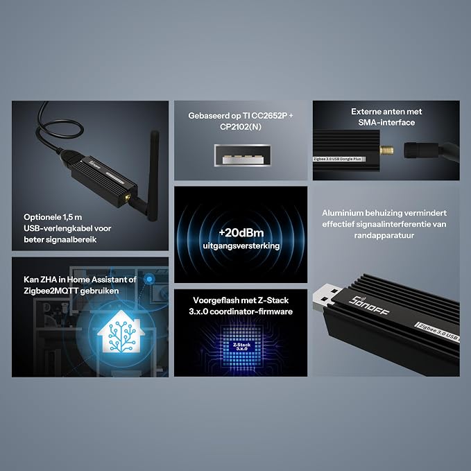 SONOFF Zigbee 3.0 USB Dongle Plus Gateway, Universal Zigbee USB Gateway - Image 3