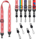 FIEIL Red and White Geometric Shoulder Strap, Adjustable Camera Strap by FIEIL
