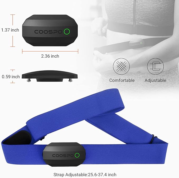COOSPO Bluetooth Heart Rate Monitor Chest Strap H808S, ANT+ BLE HR Monitor Chest - Image 5