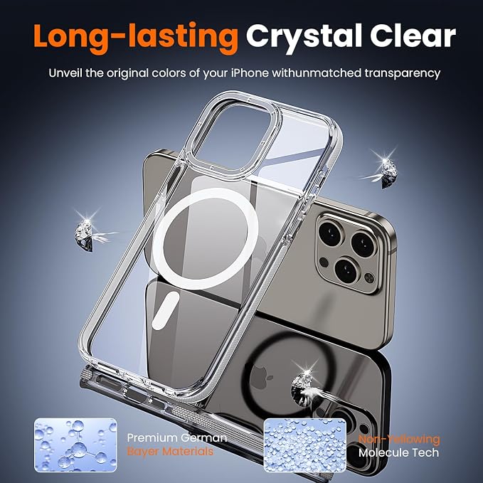 toushion 3 in 1 for iPhone 15 Pro Max Case Clear - Image 5