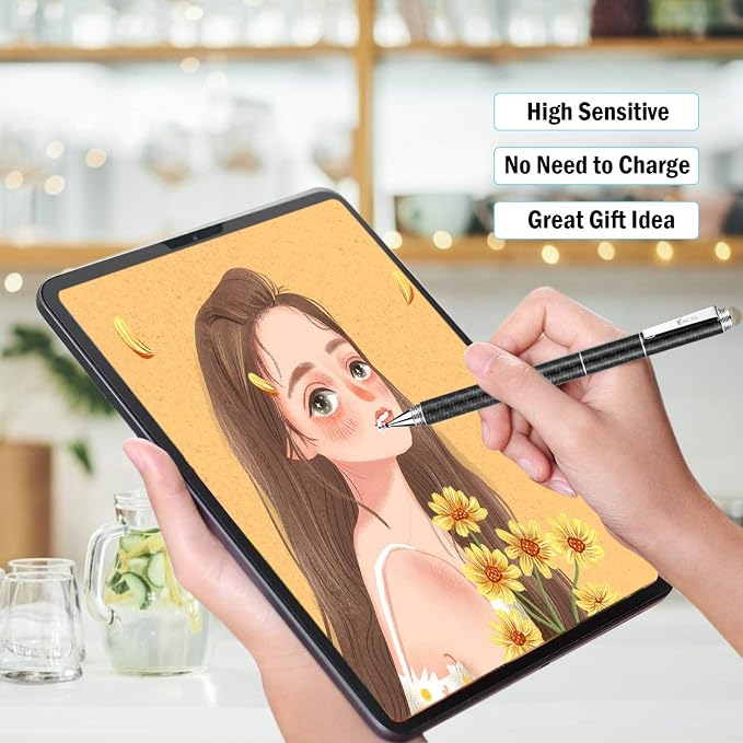 Capacitive Stylus Pen, 4-in-1 High Sensitivity and Precision Touch Screen - Image 2