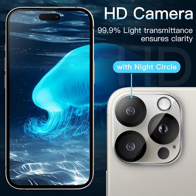 JETech Camera Lens Protector for iPhone 16 Pro 6.3-Inch and iPhone 16 Pro Max - Image 5