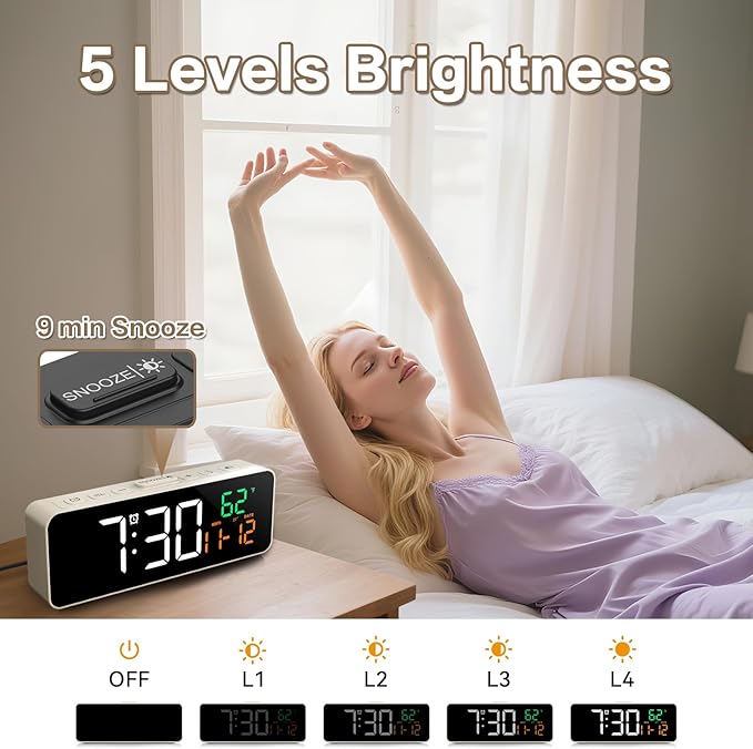 Netzu 3-in-1 Small Digital Clocks - Image 5
