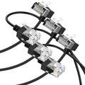 Cat6A Ethernet Cable 90 Degree Downward Angled 30FT 3 Pack, Flexible Slim & by Thzzhnno