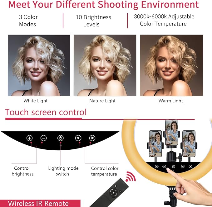 Upgraded 18 inch LED Ring Light - Image 2