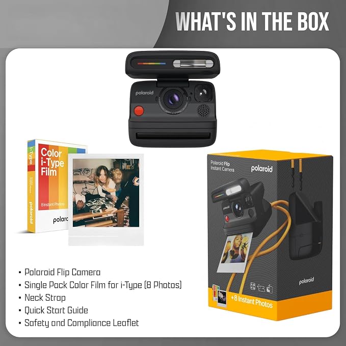 Polaroid Flip Instant Camera + Color Film Bundle - Image 7