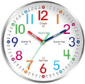 Roymnie 14 Inch Wall Clock for Kids Learning to Tell Time, Modern Silent by Unknown