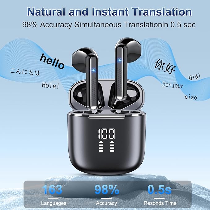 2026 AI Translation Earbuds Real Time, 165 Language Translator Earbuds 3-in-1 - Image 5