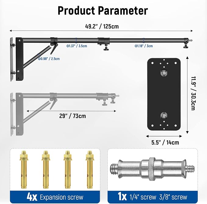 Neewer Wall Mounting Triangle Boom Arm - Image 2
