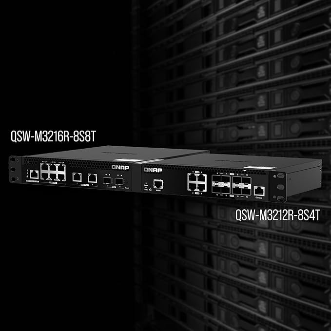 QNAP 12-Port Half-Width Rackmount 10GbE Managed Network Switch. Layer 2 - Image 2
