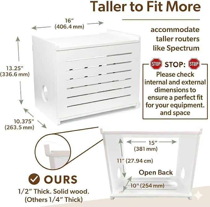 Wooden WiFi Router Storage Box - Image 3