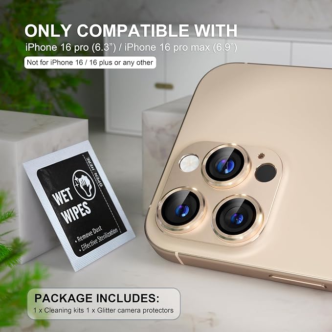 Choiche Compatible for iPhone 16 Pro/iPhone 16 Pro Max Camera Lens Protector - Image 2