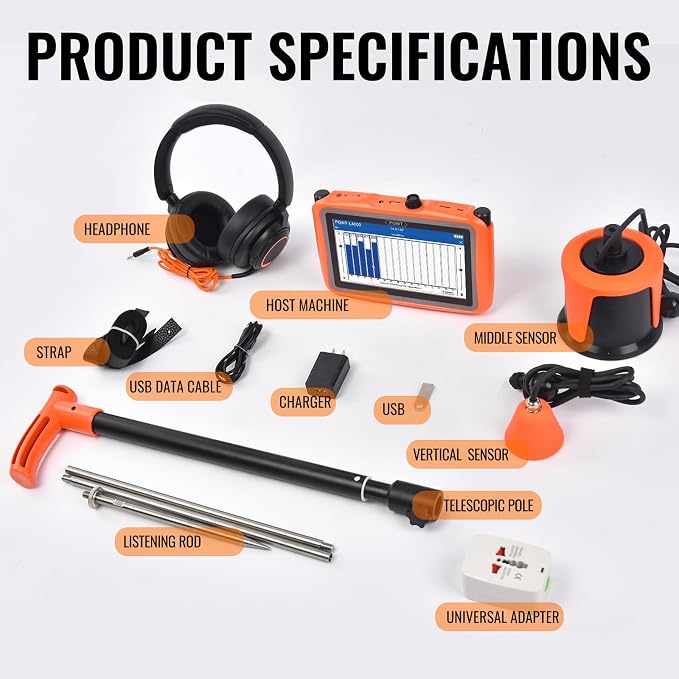 L4000 Underground Water Leak Detectors Indoor Outdoor Wall Water Pipe Detector - Image 8