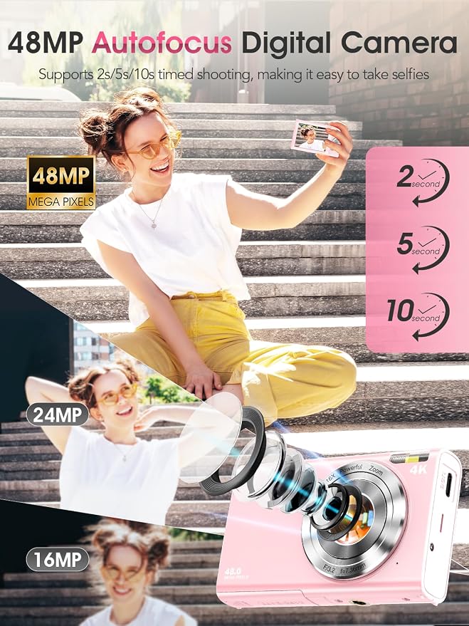 Digital Camera, Autofocus 4K Vlogging Camera - Image 2