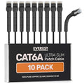 Everest Ultra Slim Cat6a Ethernet Patch Cables 5ft Black by EverestMediaSolutions
