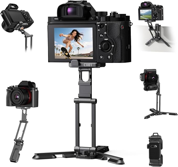 ULANZI C081 Mini Camera Tripod Stand, 4-in-1 Handheld Grip, Foldable Desktop by ulanzi