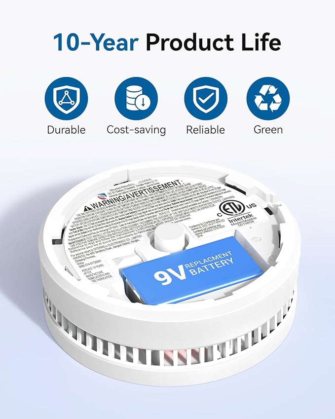SITERWELL 10 Pack Smoke Detector, 10 Year Product Life Fire Alarm - Image 4