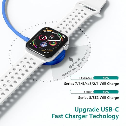 Upgraded Apple Watch Charger, Magnetic Fast Charger, USB C Charger Block Plug - Image 3