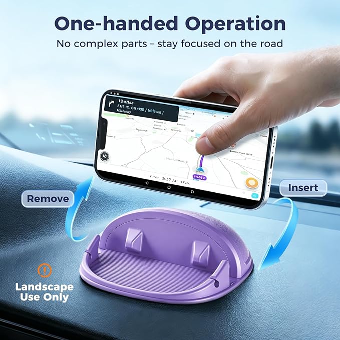 Loncaster Car Phone Holder, Car Phone Mount Silicone Car Pad Mat - Image 6