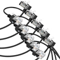 Cat6A Ethernet Cable 90 Degree Downward Angled 6.6FT 5 Pack, Flexible Slim & by Thzzhnno