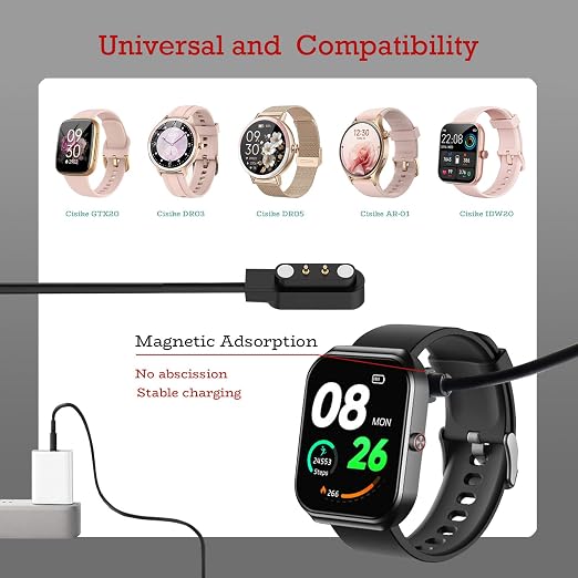 2 Pack Smart Watch Magnetic Charging Cable - Image 5