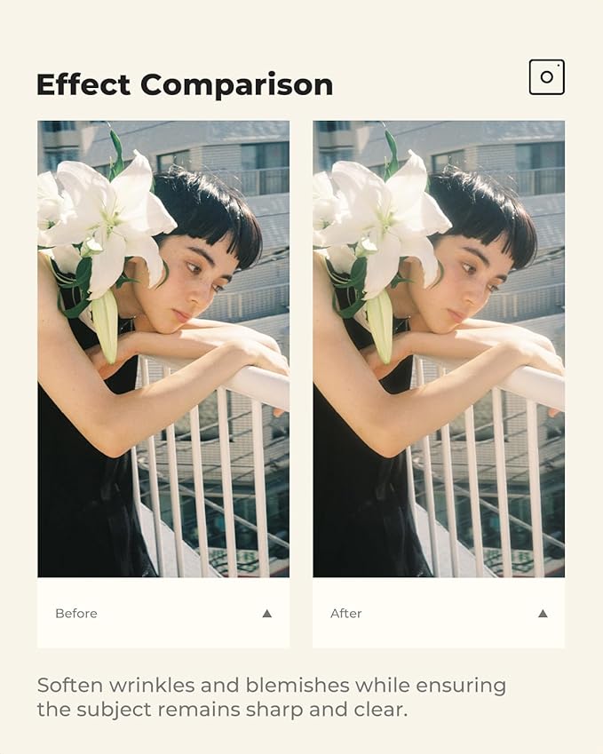 K&F CONCEPT 72mm Black Diffusion 1/4 Filter Mist Cinematic Effect Filter - Image 5