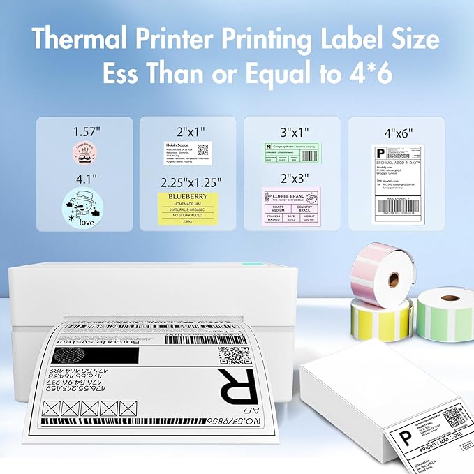 Bluetooth Thermal Shipping Label Printer: 4x6 Wireless Label Maker - Image 4