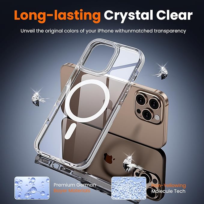 toushion 3 in 1 for iPhone 16 Pro Max Case Clear - Image 6