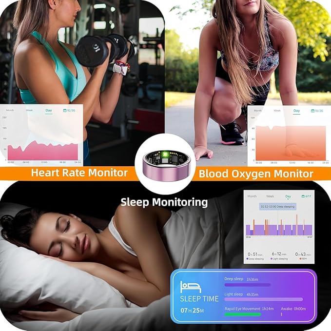 Smart Ring for Women Men, Health Tracker - Image 2