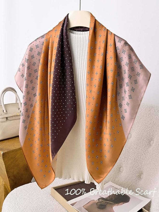 Silky Scarf for Women Lightweight Satin Bandanas Neck Hair Wrap For Sleeping - Image 3