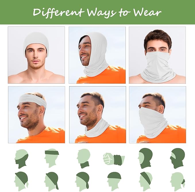 Geyoga 6 Pieces Summer UV Protection Cooling Neck Gaiter Face Clothing Neck - Image 4